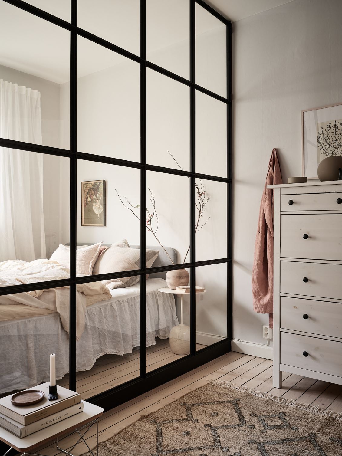 chambre avec verrière décoration scandinave