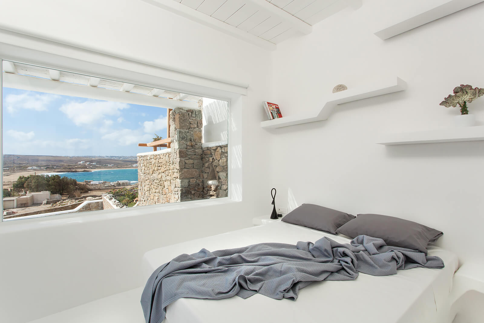 chambre minimaliste maison avec piscine Mykonos chambre minimaliste maison avec piscine Mykonos
