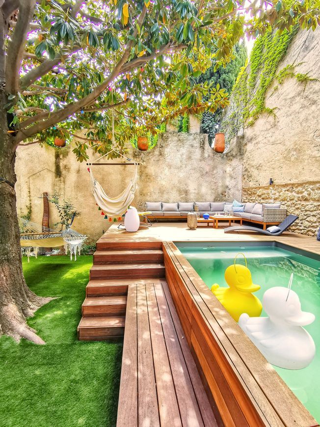 jardin avec piscine décoration maison préférée des Français Houzz