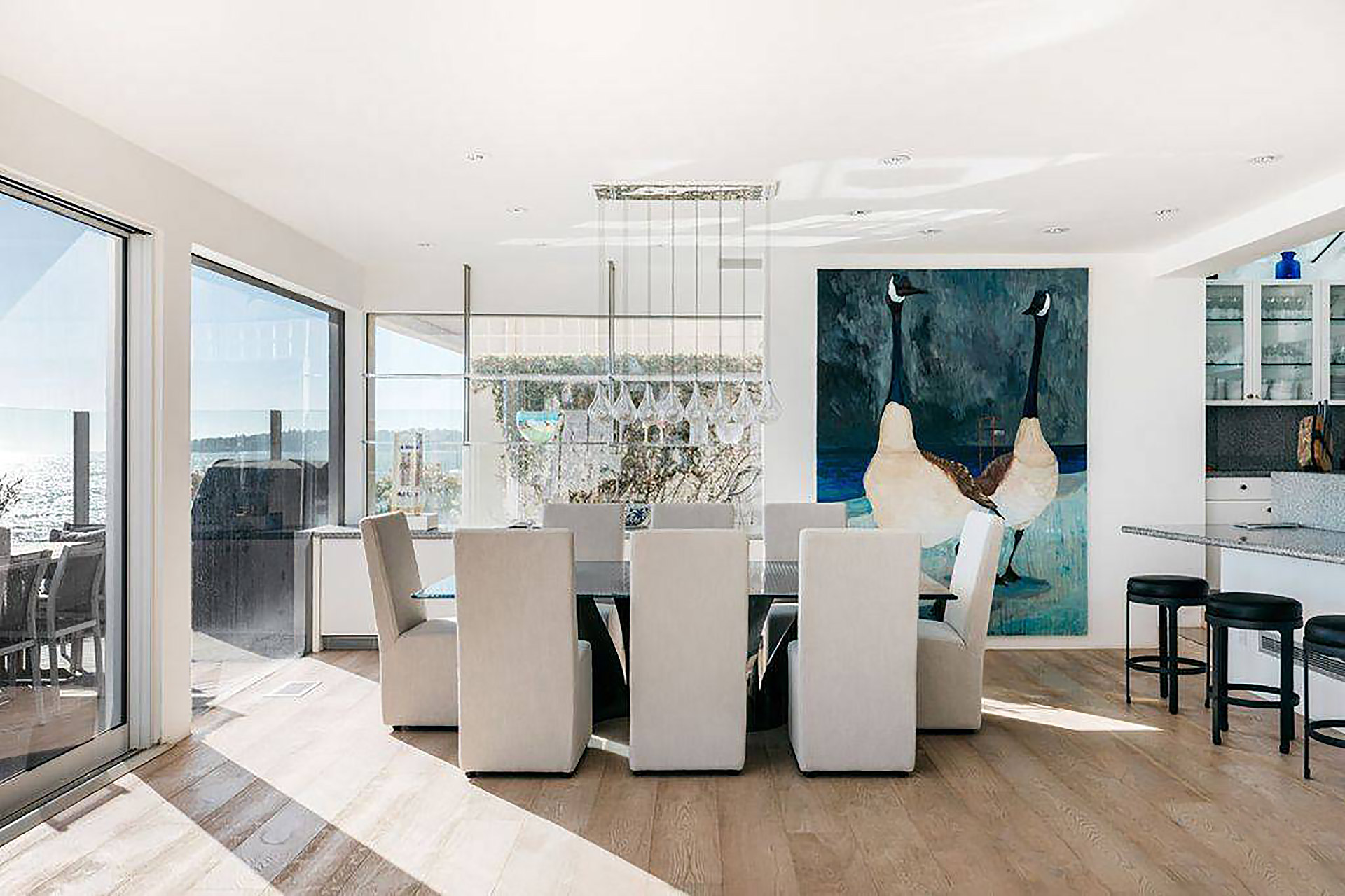 salon vue mer maison contemporaine