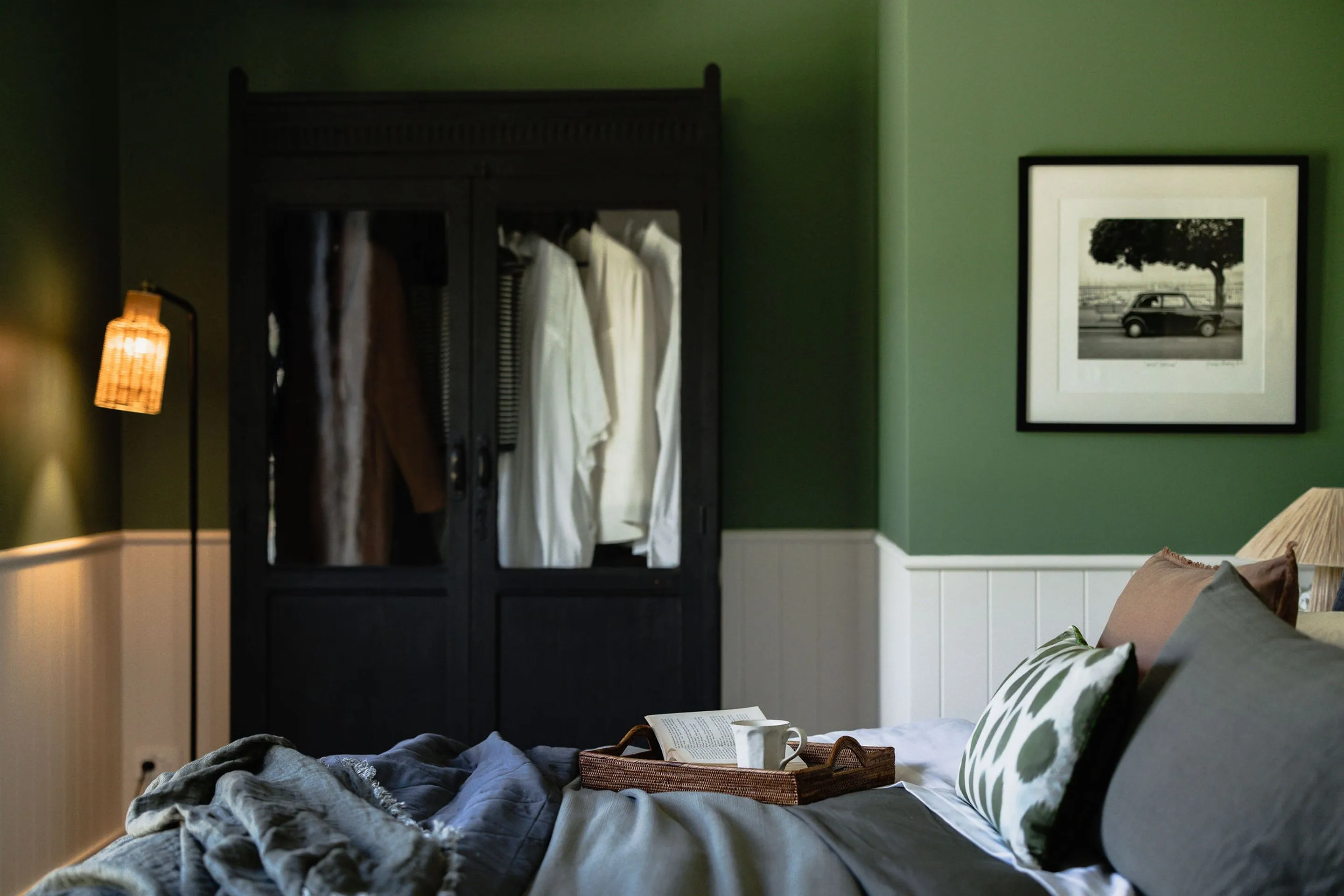 chambre décoration contemporaine verte