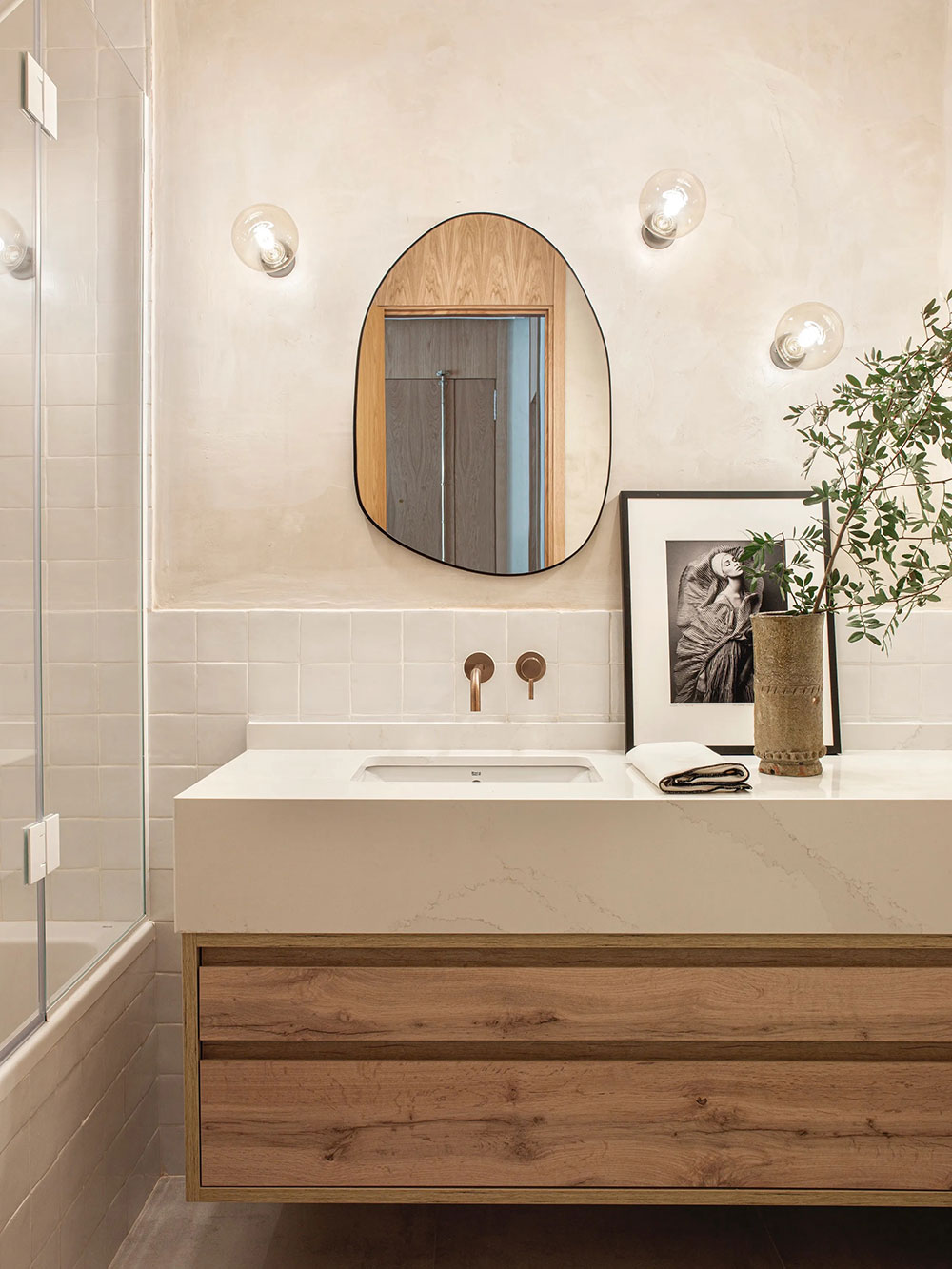 salle de bain bois et carrelage blanc salle de bain bois et carrelage blanc
