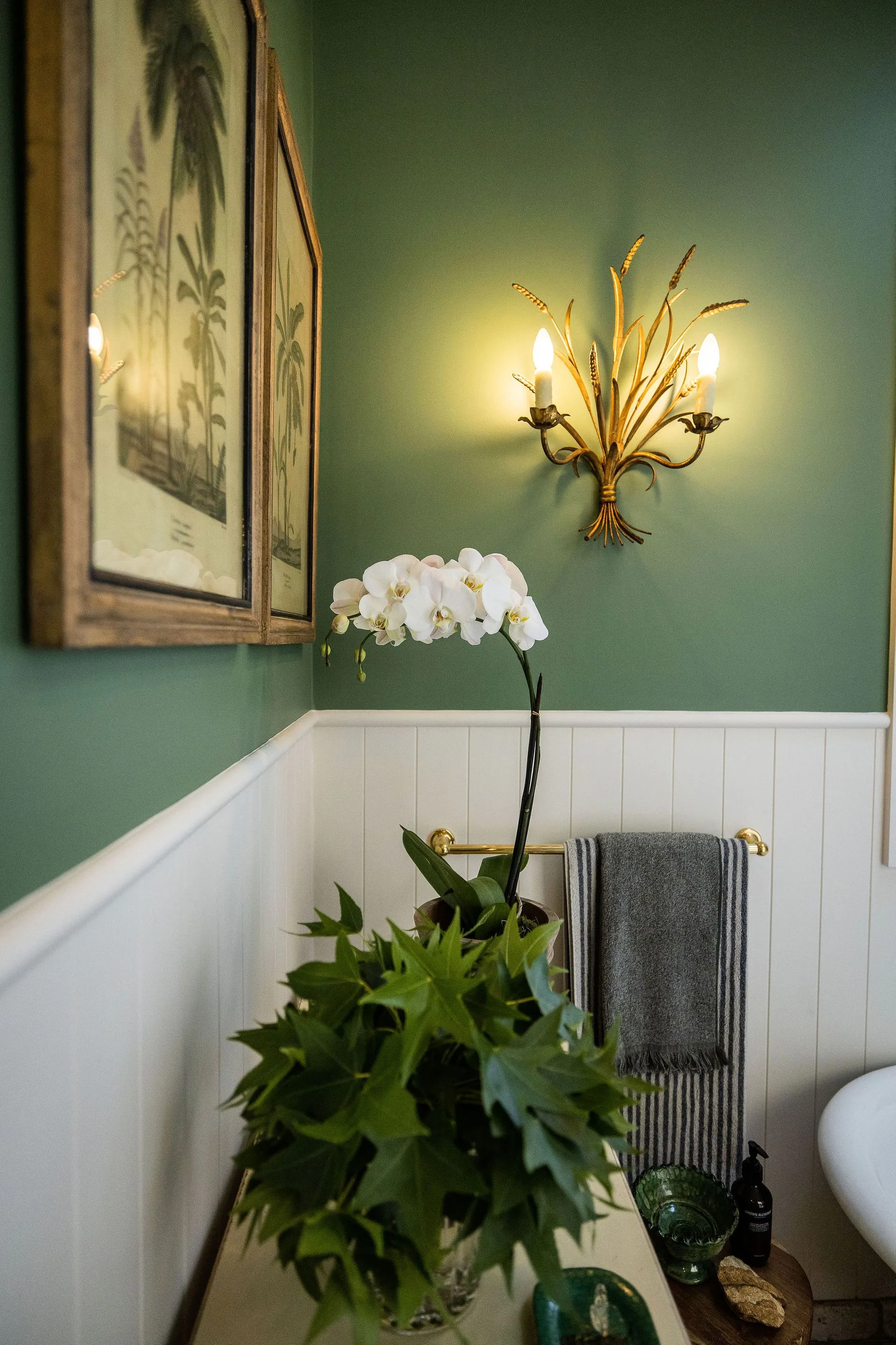 salle de bain verte