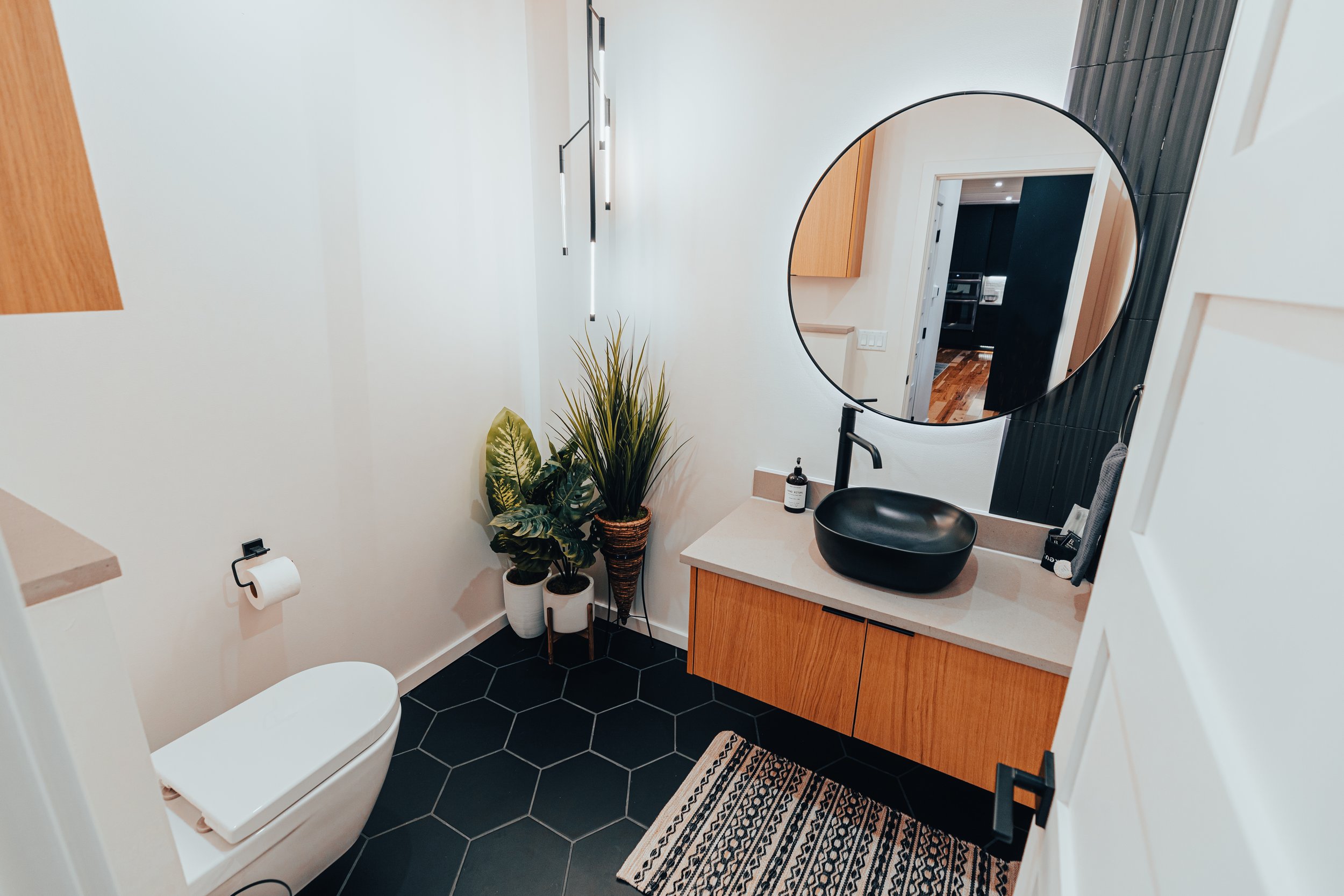 salle de bain bois et noir salle de bain bois et noir