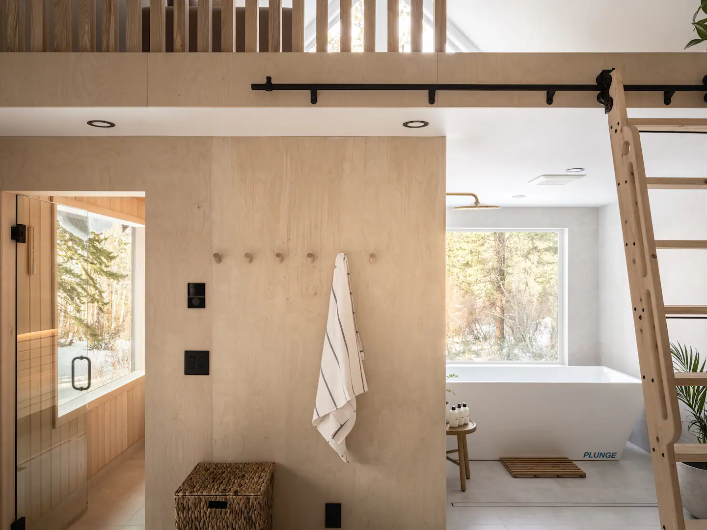 salle de bain maison en bois