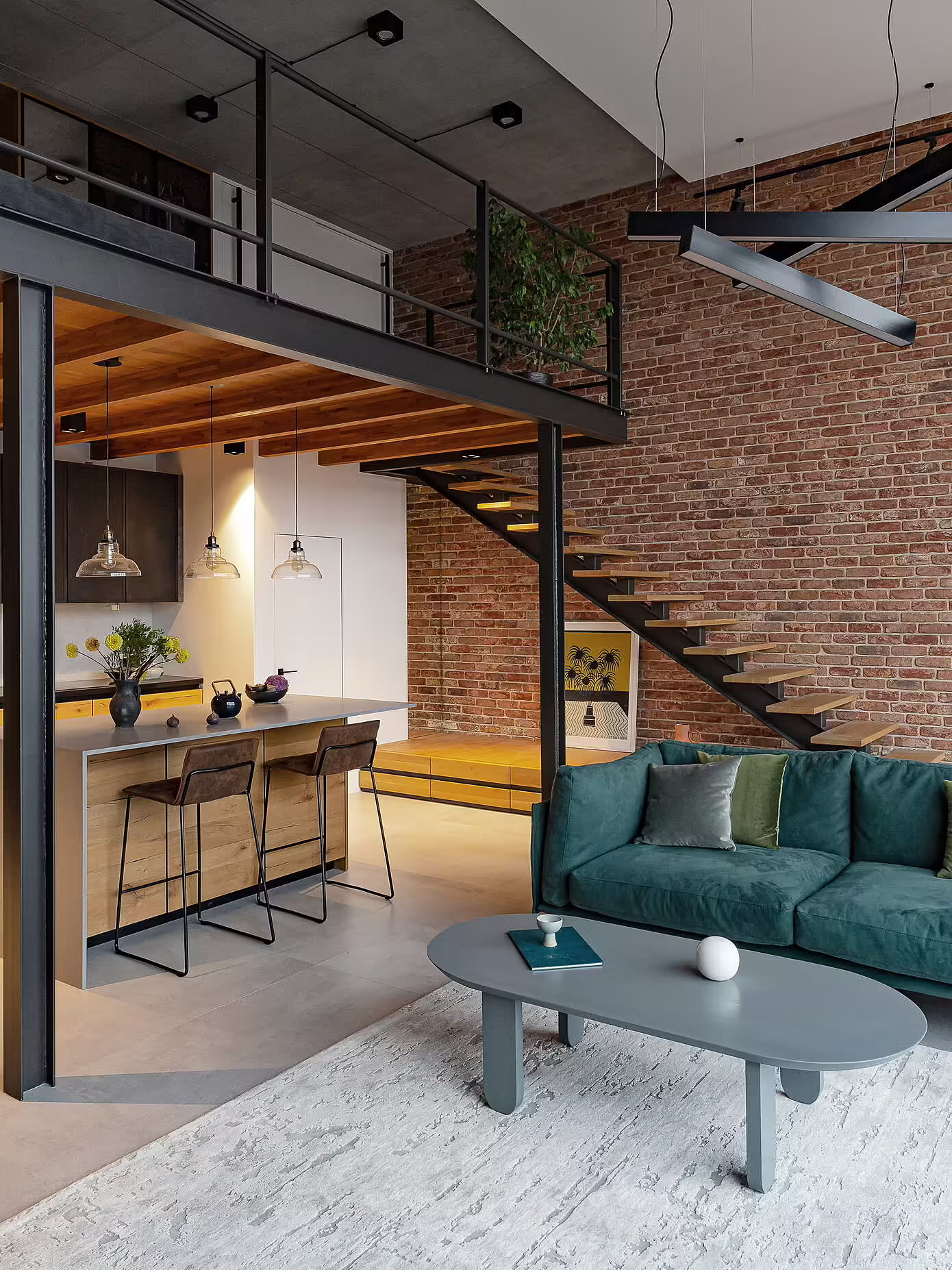 salon loft murs de briques salon loft murs de briques