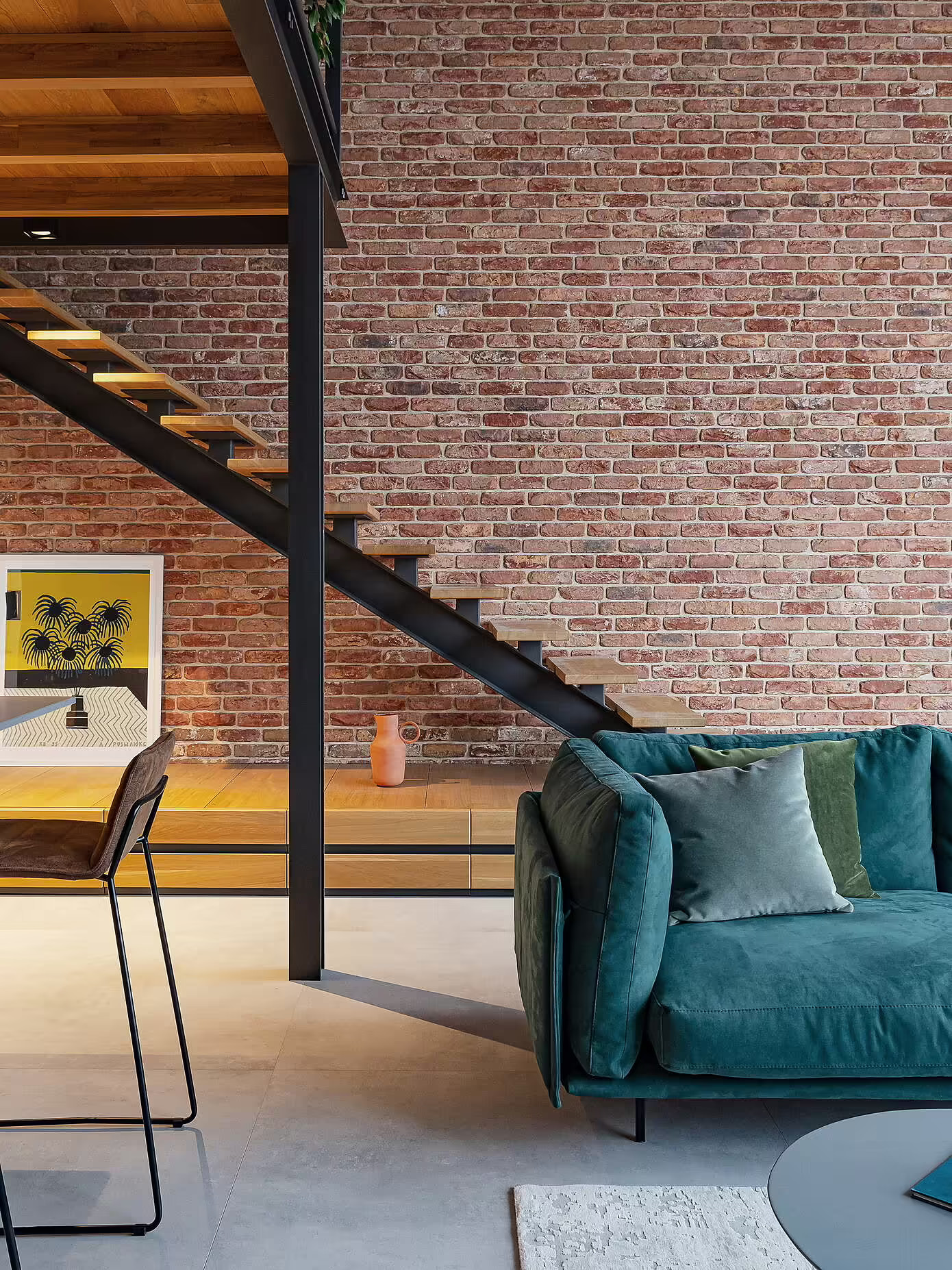 salon loft avec escalier salon loft avec escalier