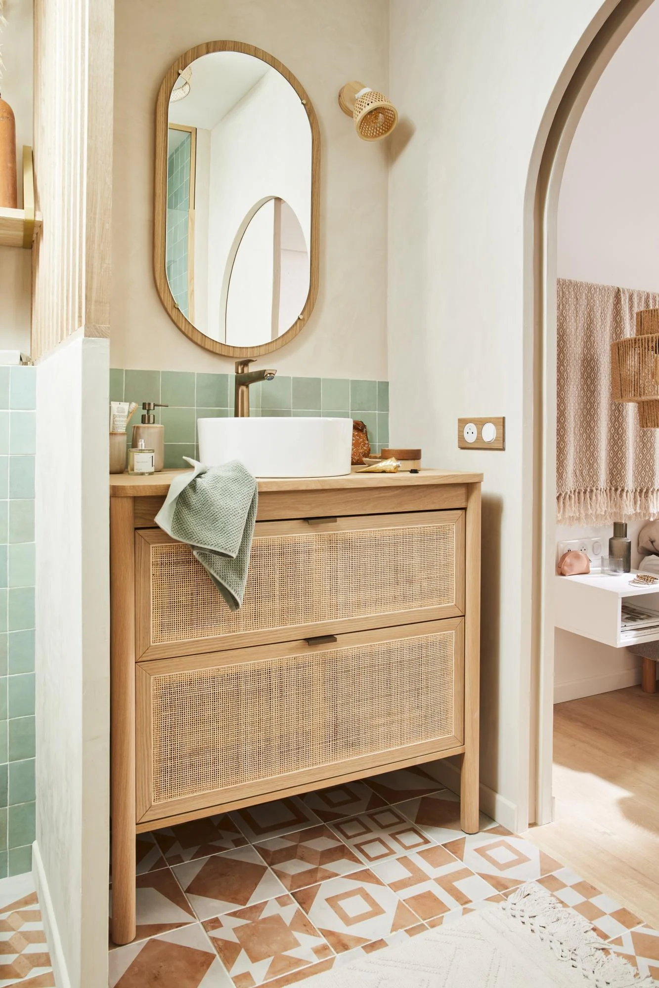 salle de bain bois et vert salle de bain bois et vert