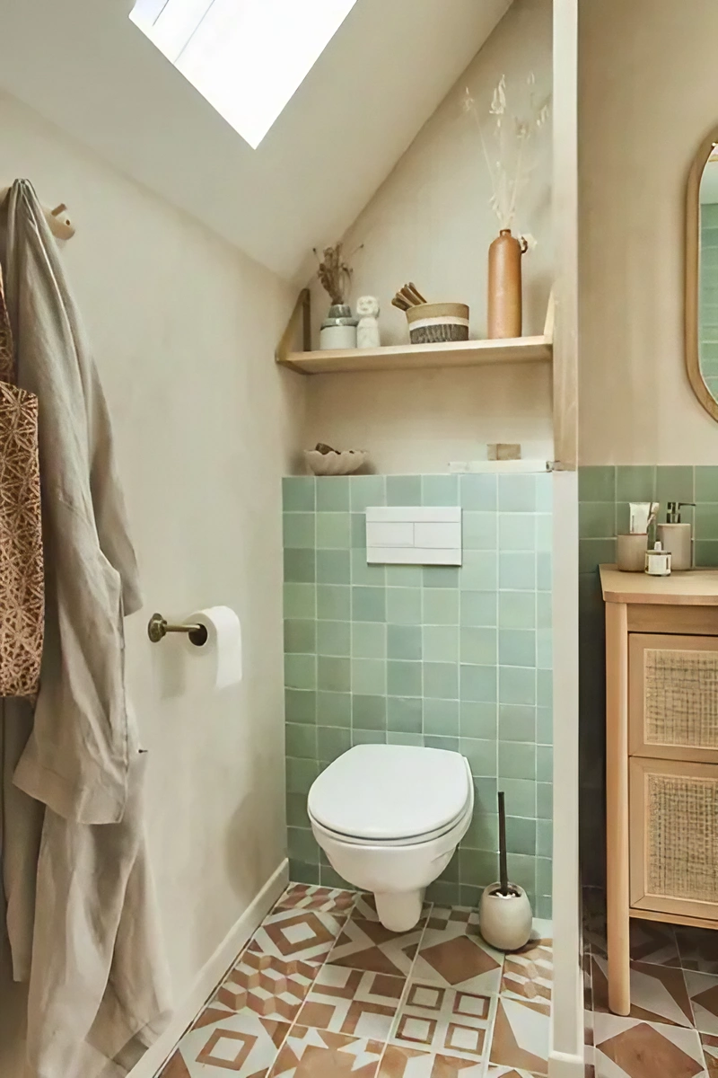 salle de bain bois et vert salle de bain bois et vert