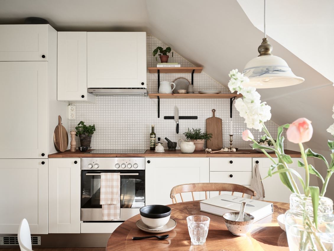 cuisine blanche et bois