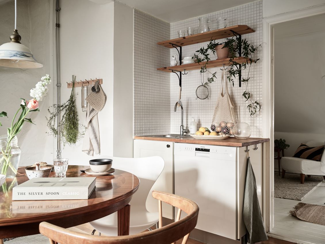 cuisine blanche et bois