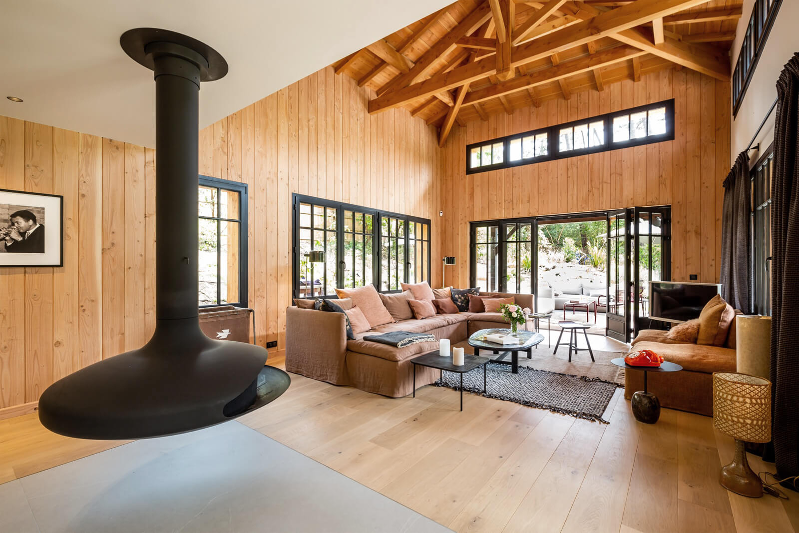 salon maison en bois Cap Ferret avec Gyrofocus salon maison en bois Cap Ferret avec Gyrofocus
