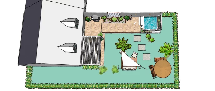 plan jardin de ville