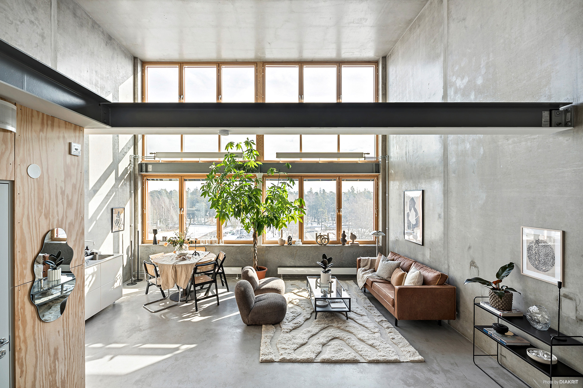 salon double hauteur loft béton salon double hauteur loft béton