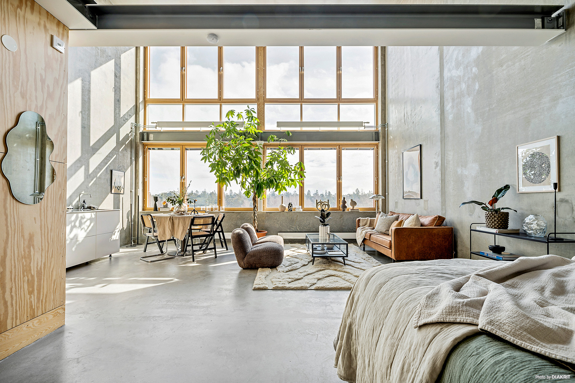 salon double hauteur loft béton salon double hauteur loft béton