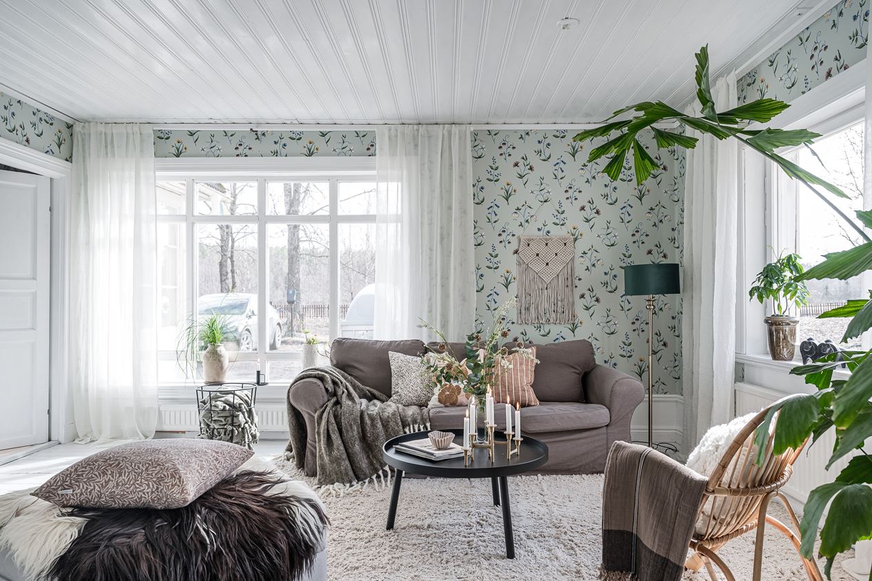 salon papier-peint décoration scandinave salon papier-peint décoration scandinave