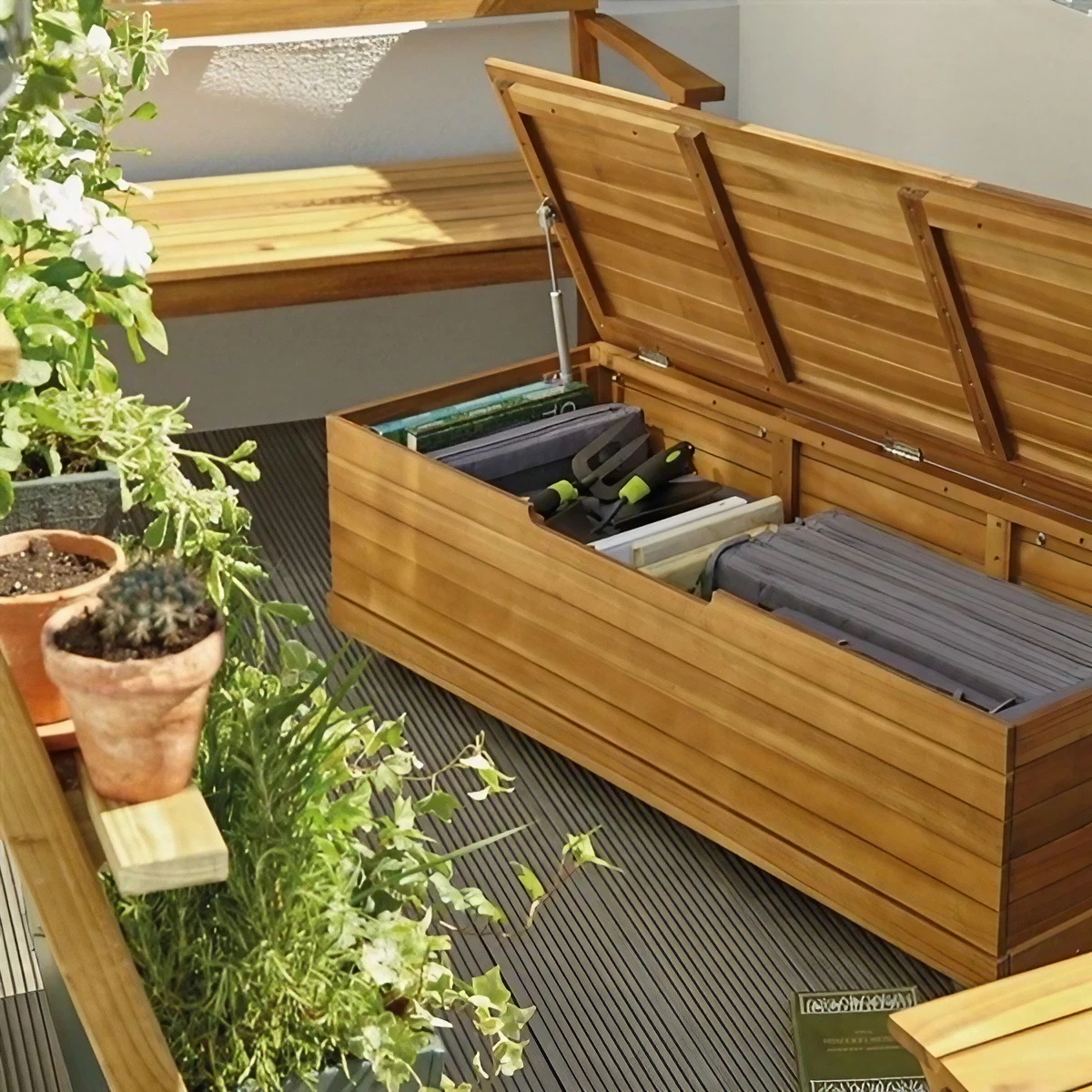 coffre rangement en bois