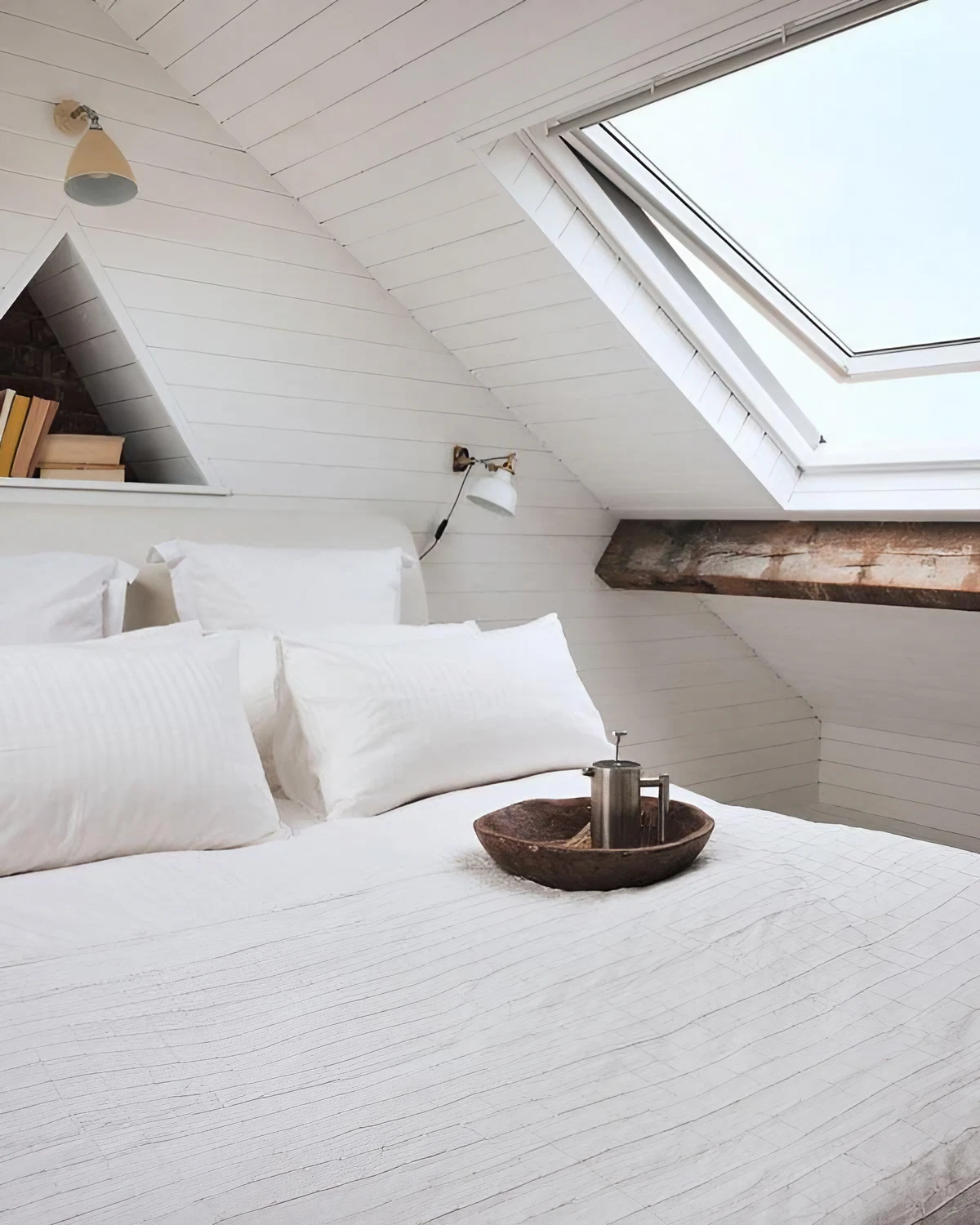 chambre mansardée maison de plage anglaise