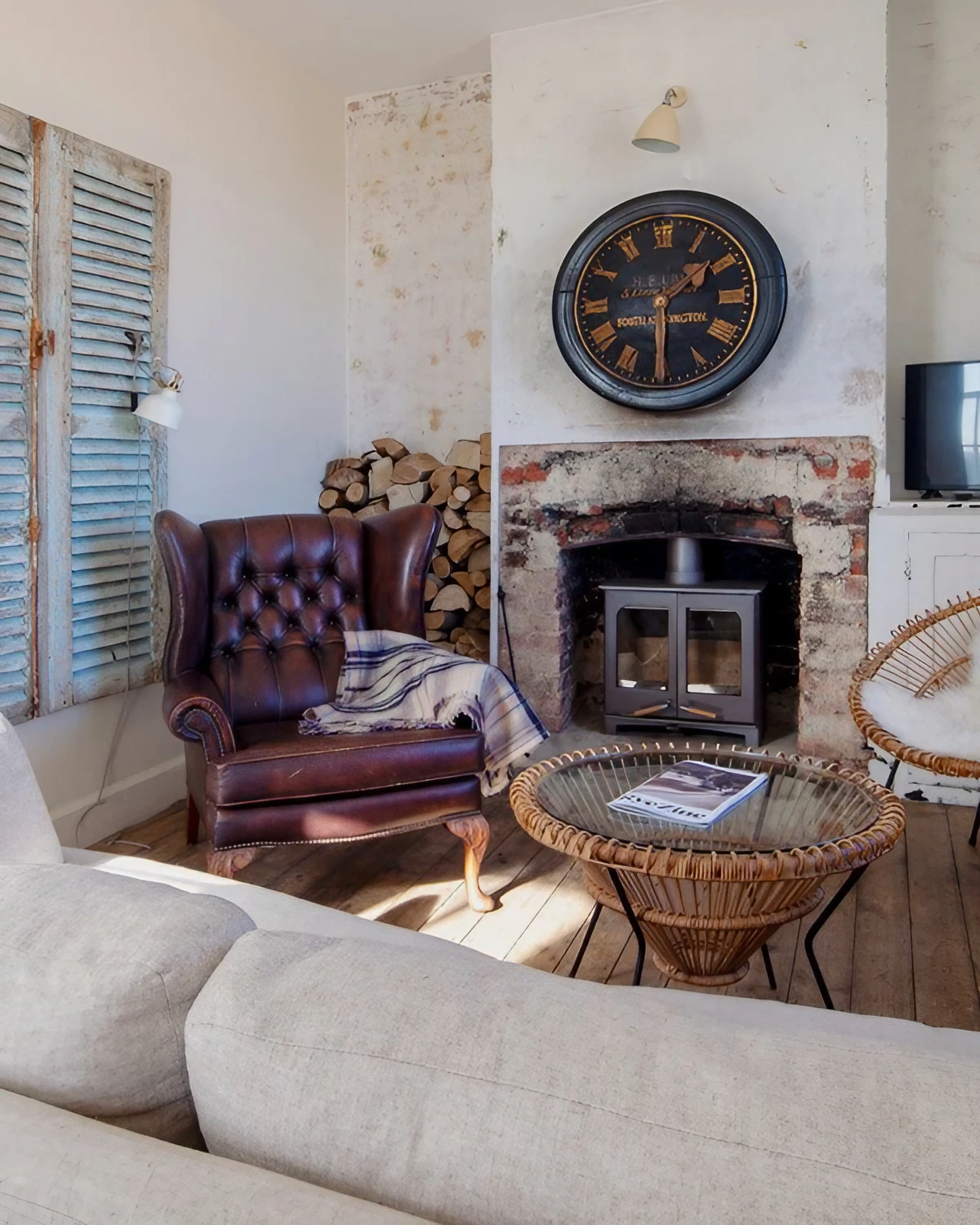 salon vintage maison de plage anglaise