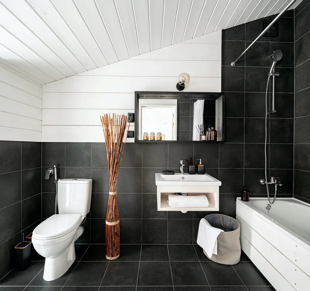 salle de bain design noire et blanche salle de bain design noire et blanche