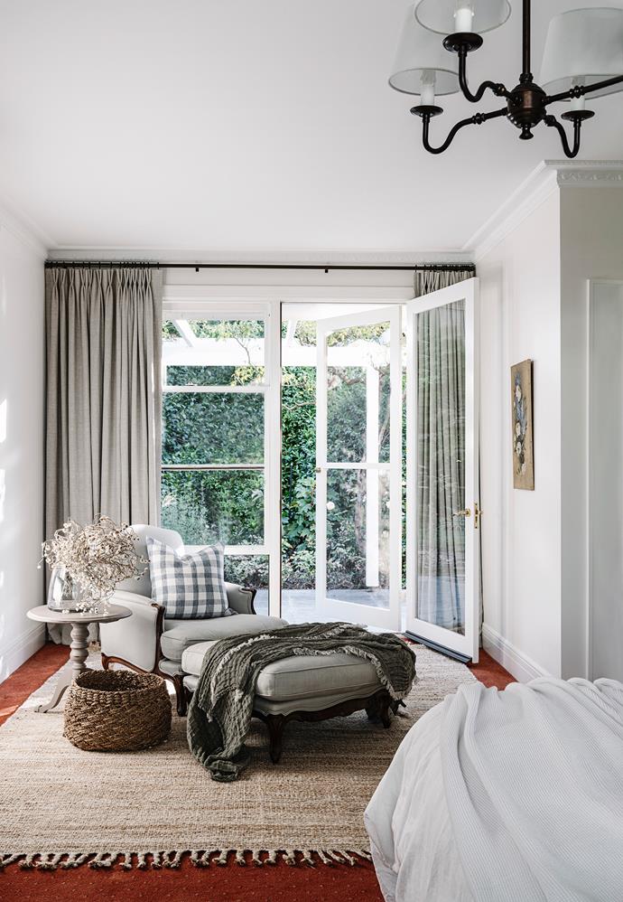 chambre avec méridienne décoration rustique chic