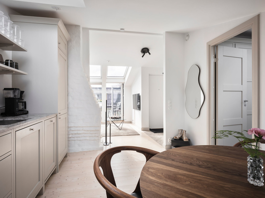 cuisine et salle à manger décoration design appartement 34m2