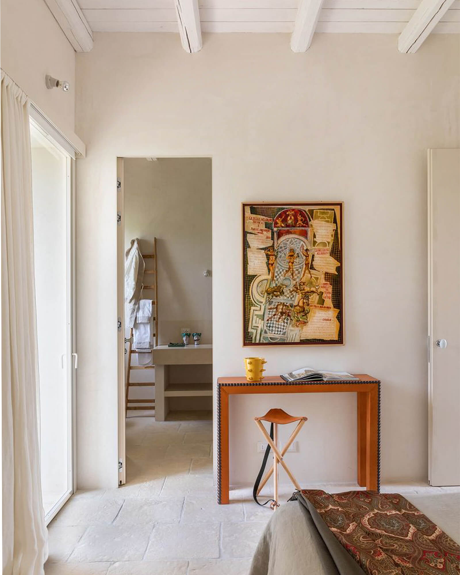 chambre avec poutres blanches maison contemporaine chambre avec poutres blanches maison contemporaine