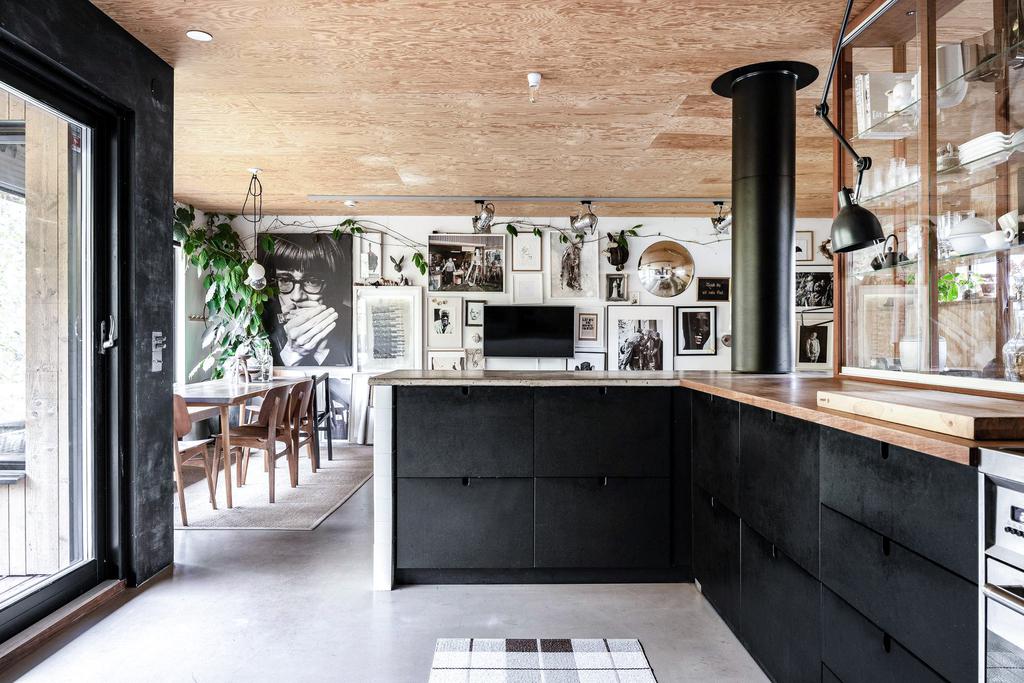 cuisine ouverte noire