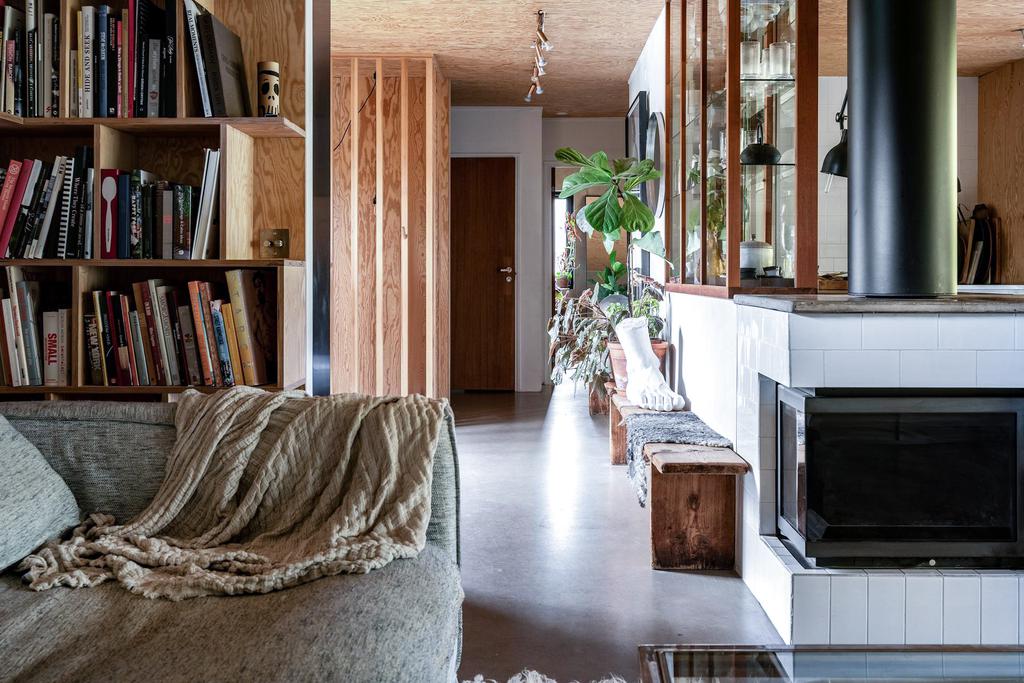salon maison en bois