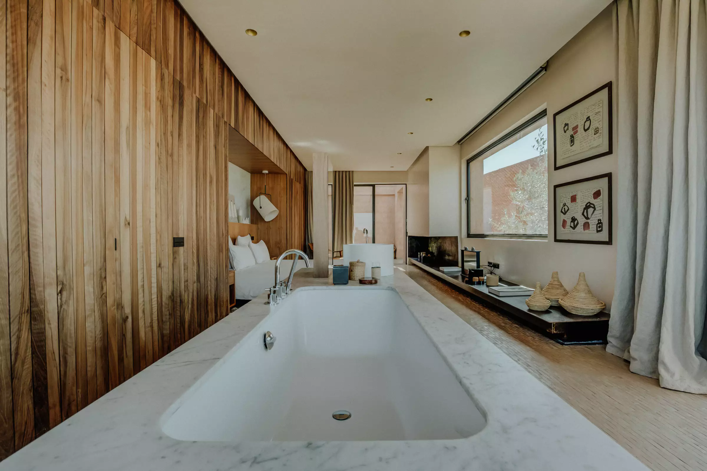 chambre avec salle de bain décoration contemporaine