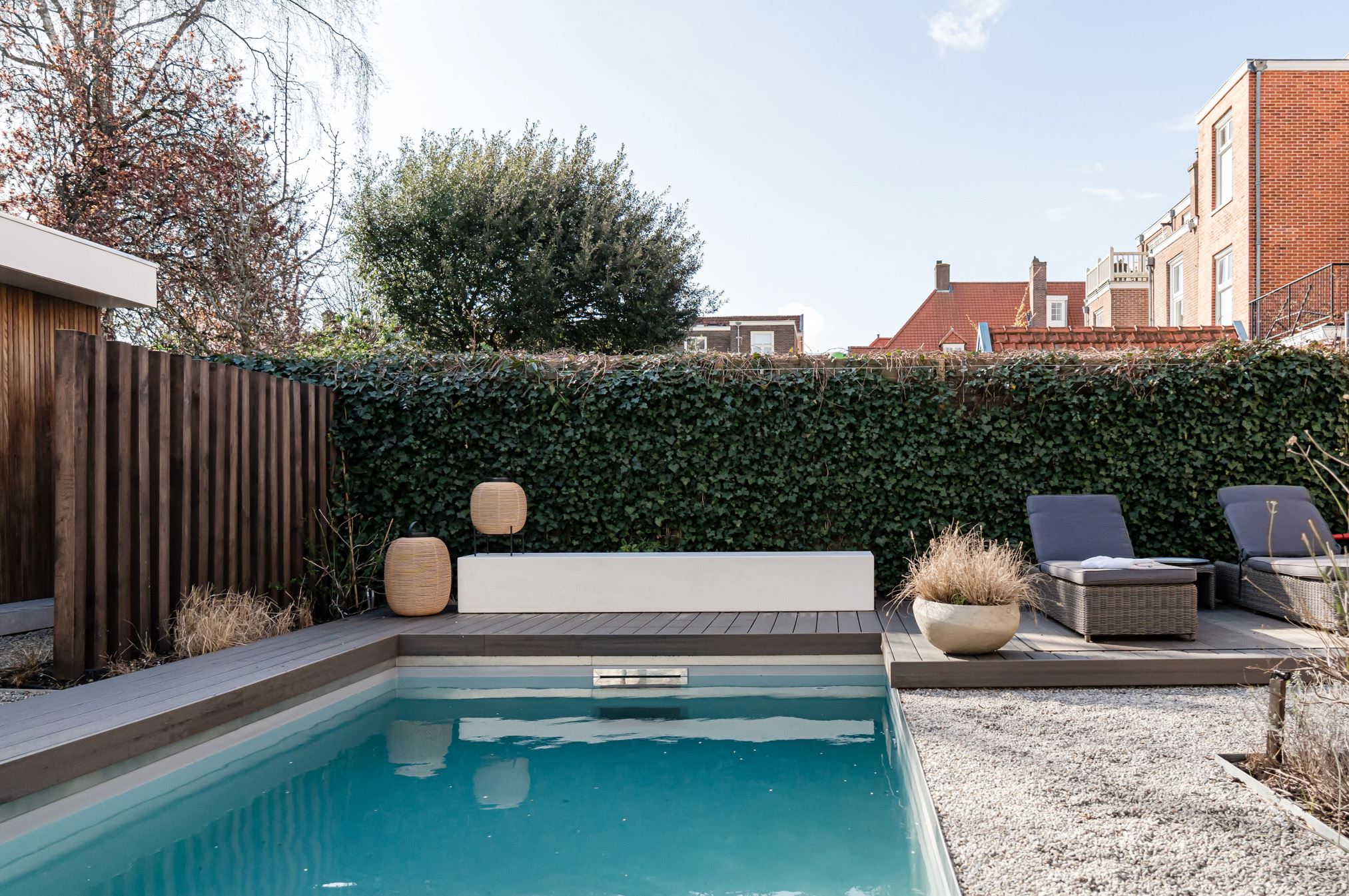 jardin avec piscine maison de ville Pays-Bas