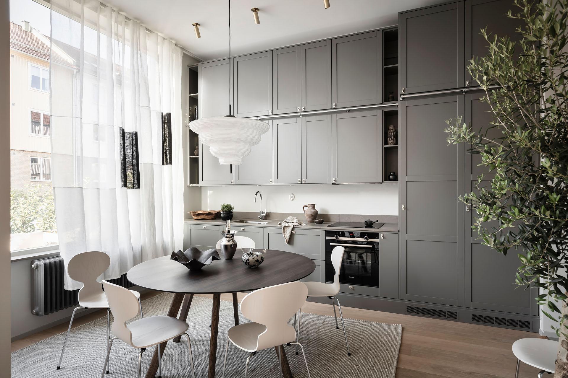 cuisine grise semi ouverte