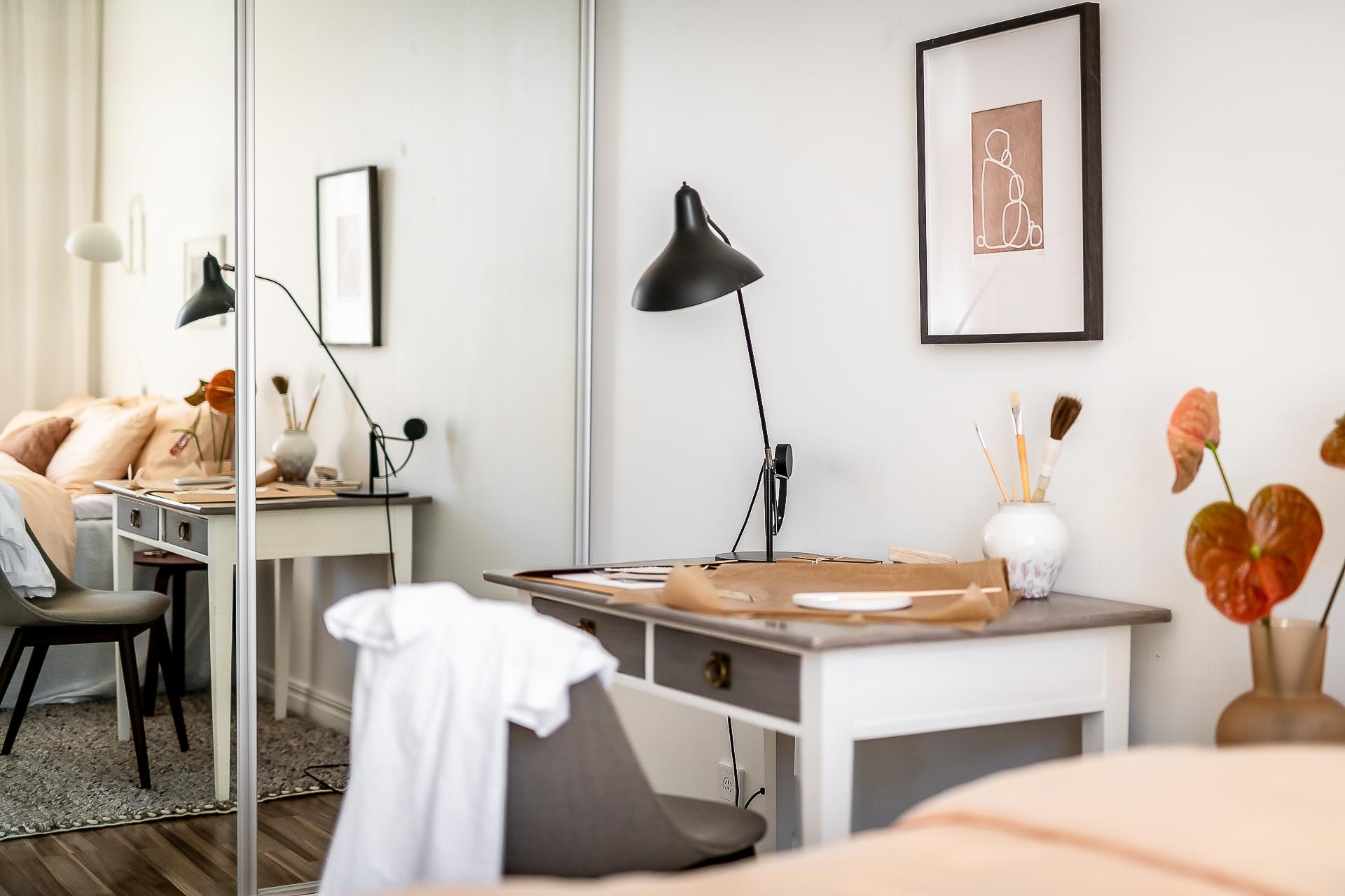 espace bureau dans chambre