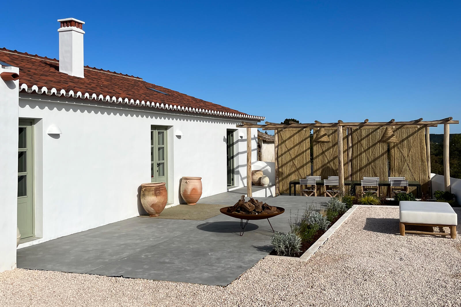 jardin gravillonné maison en Algarve jardin gravillonné maison en Algarve