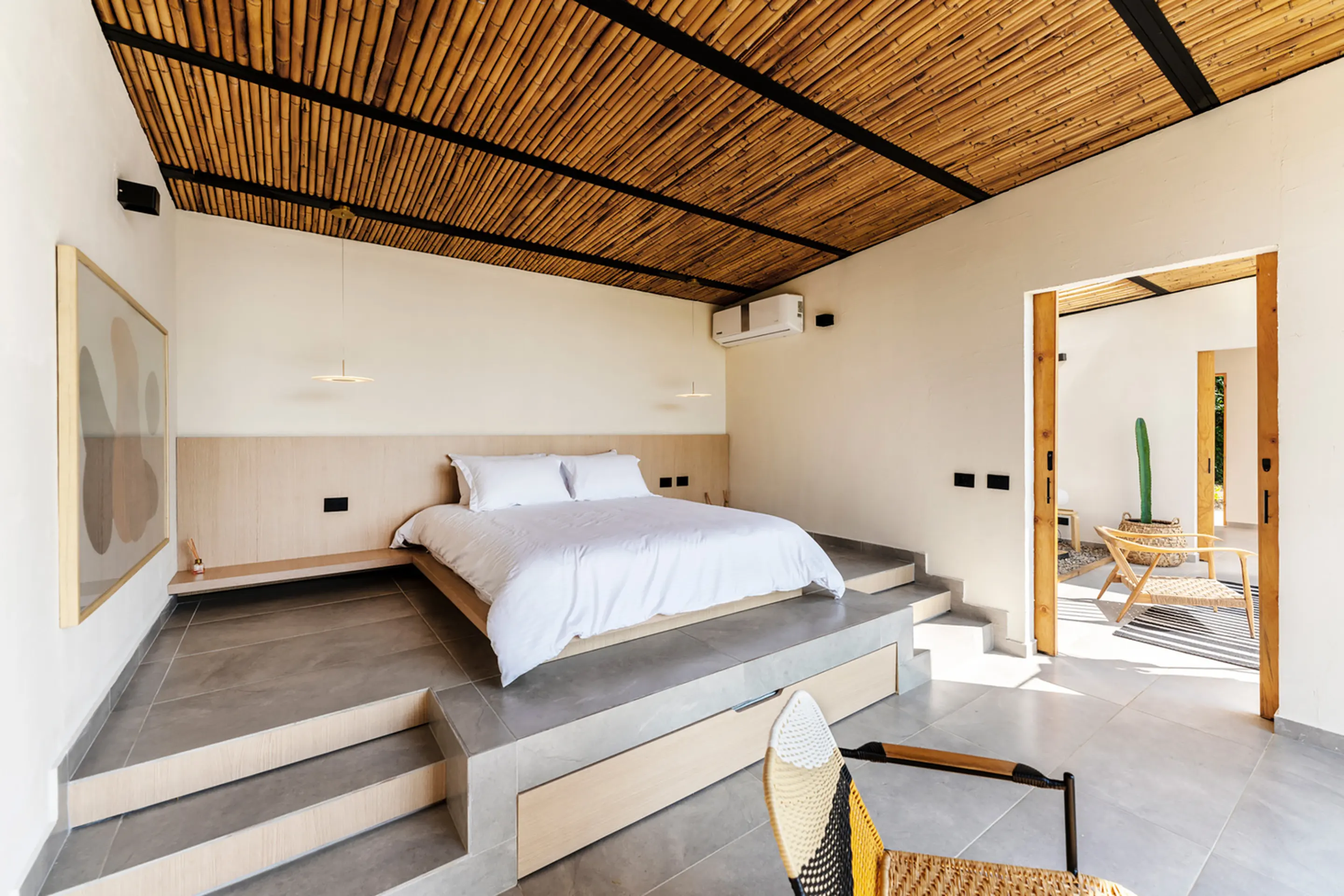 chambre avec podium béton