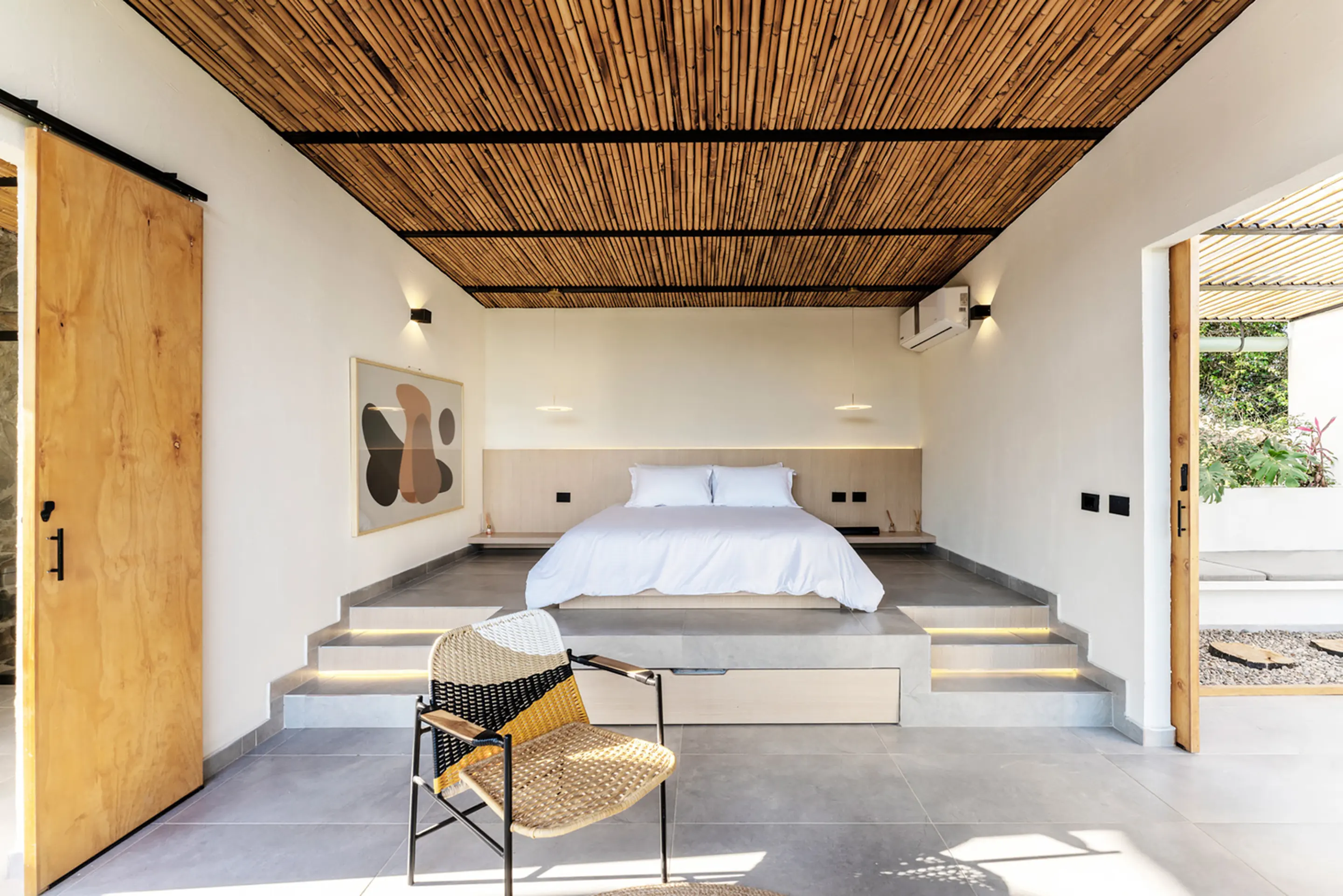 chambre avec podium béton