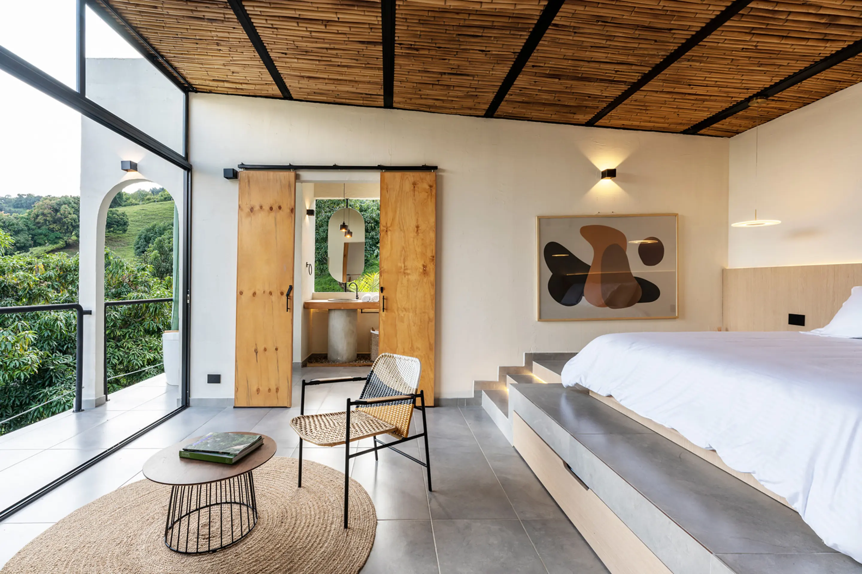 chambre avec salle de bain maison moderne 100m2