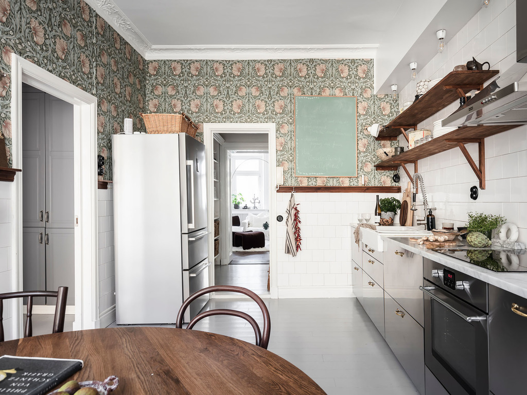cuisine avec papier-peint vintage William Morris cuisine avec papier-peint vintage William Morris