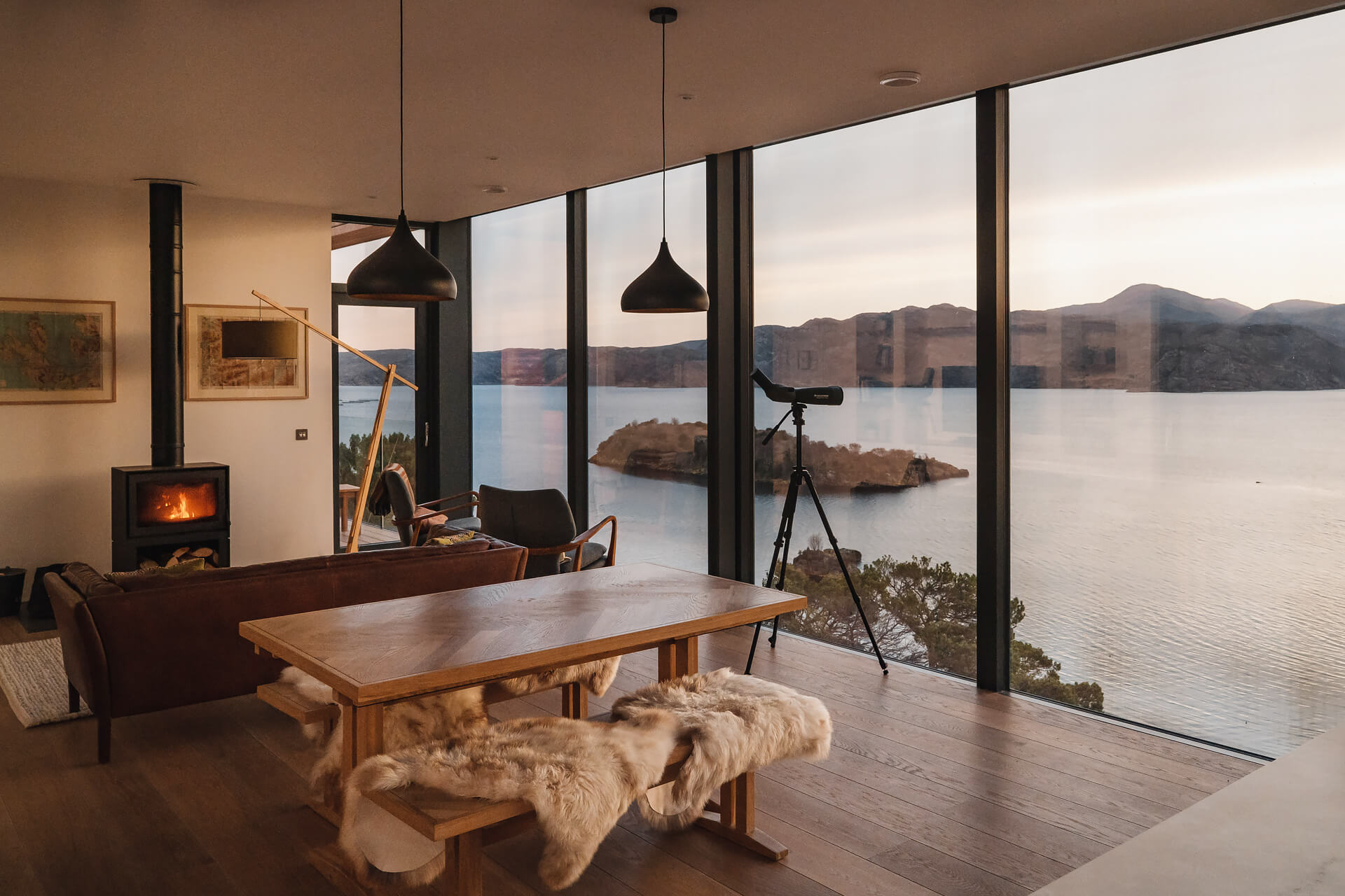 salon maison contemporaine