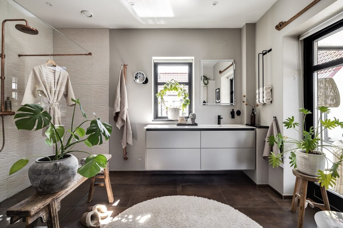 salle de bain décoration blanche et scandinave