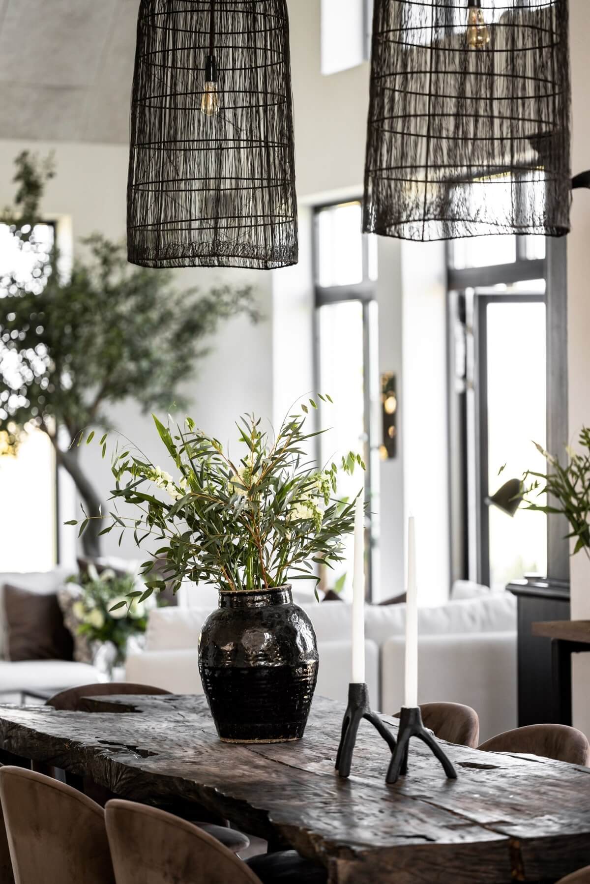 salle à manger table en bois rustique décoration scandinave