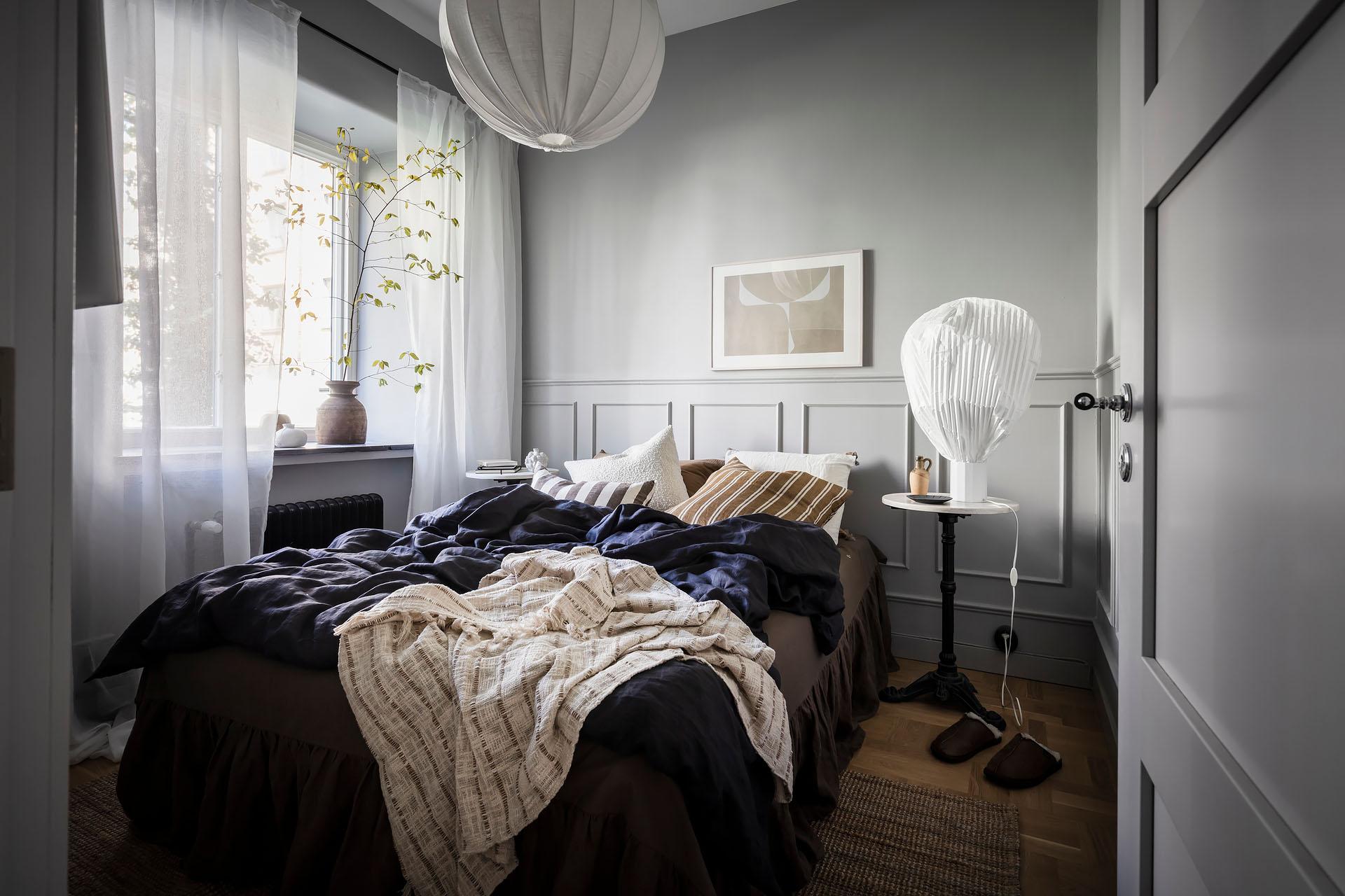 chambre grise décoration scandinave