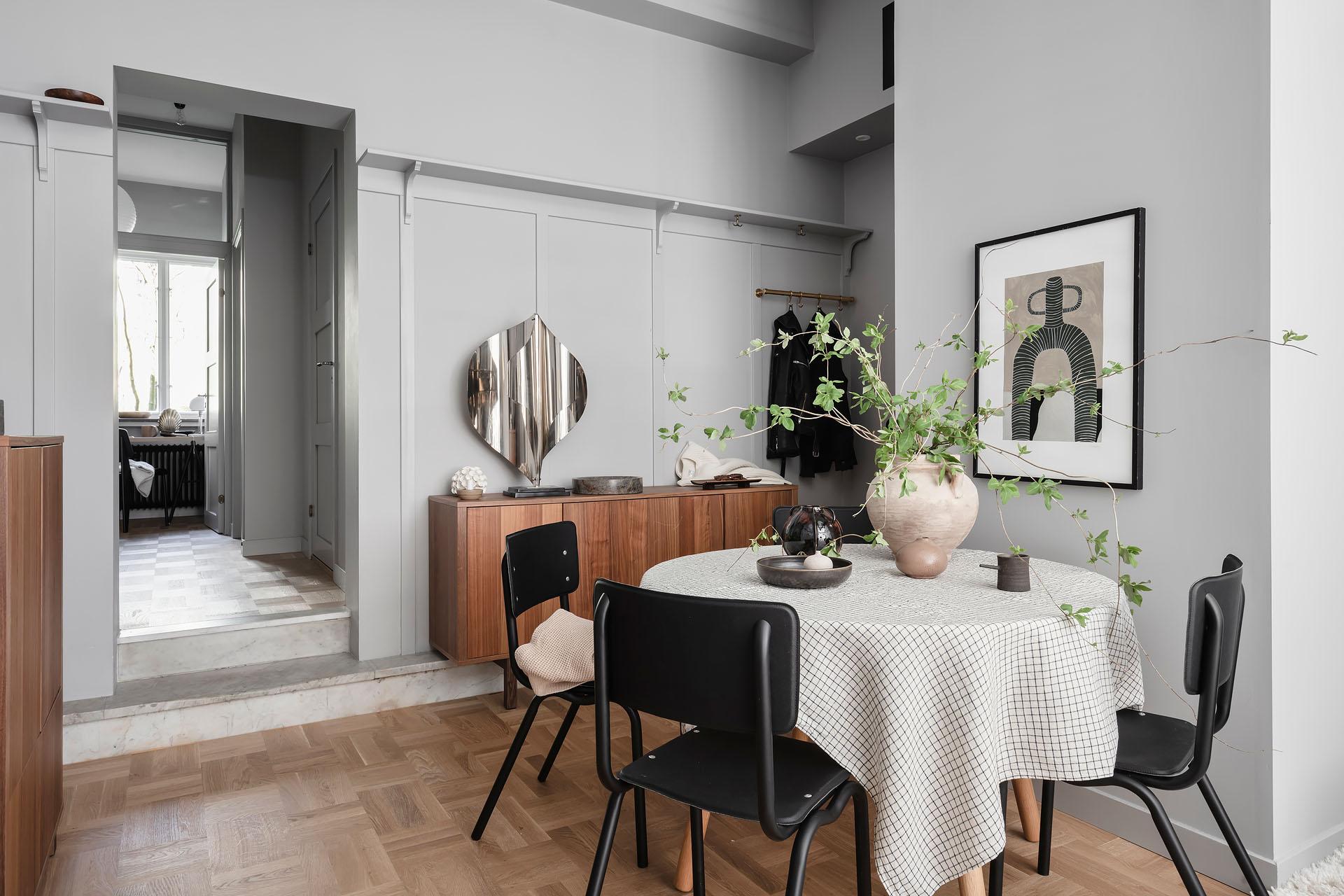 salle à manger décoration scandinave et vintage