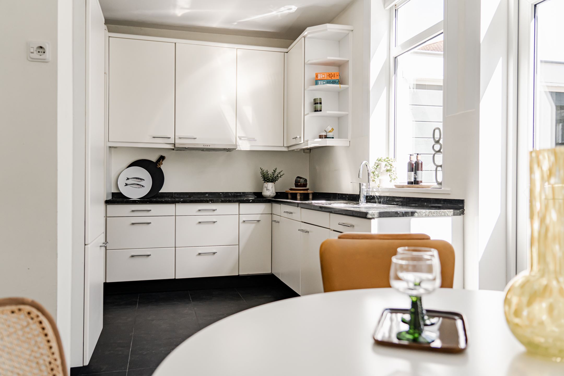 cuisine blanche en angle