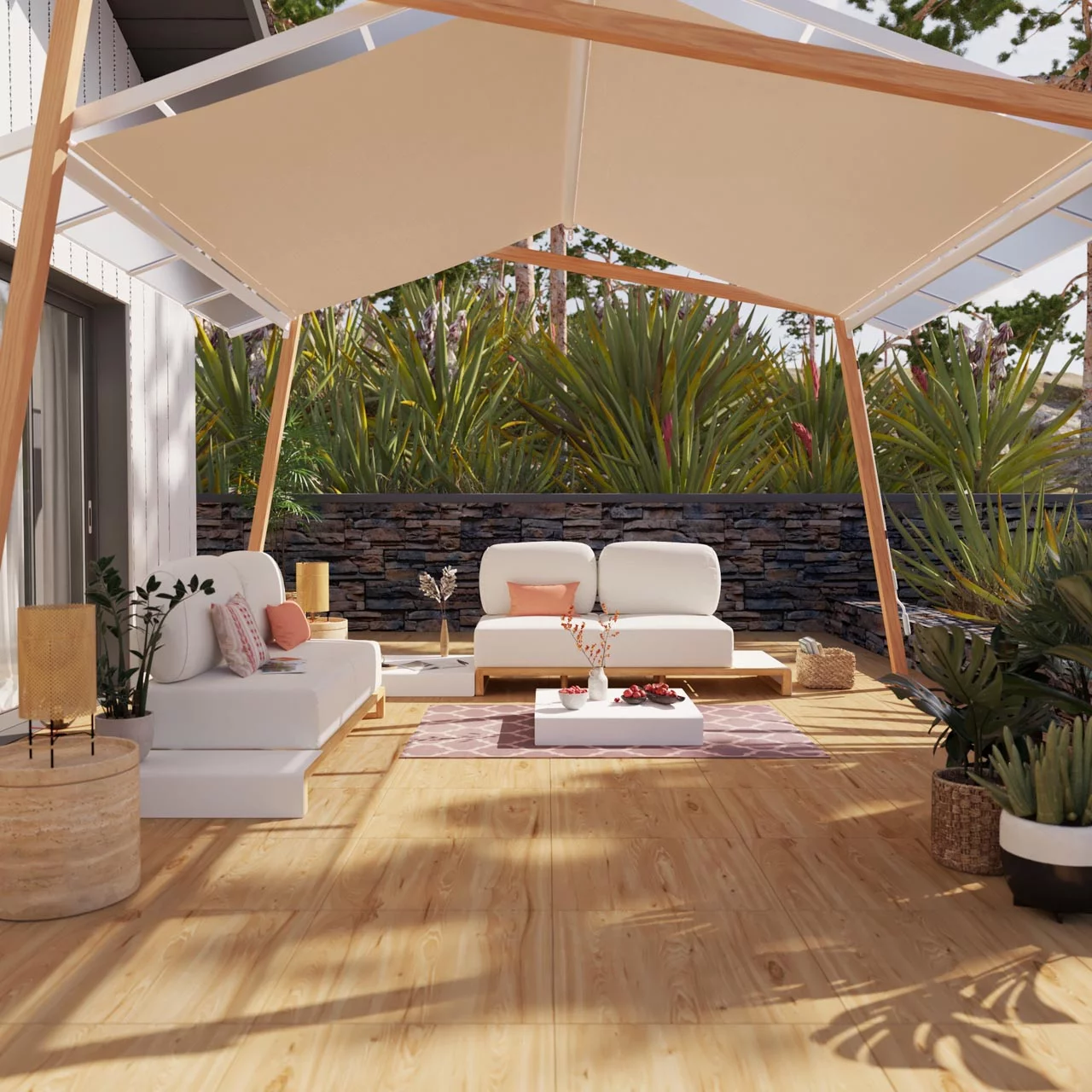 terrasse avec pergola tissu autoportante terrasse avec pergola tissu autoportante