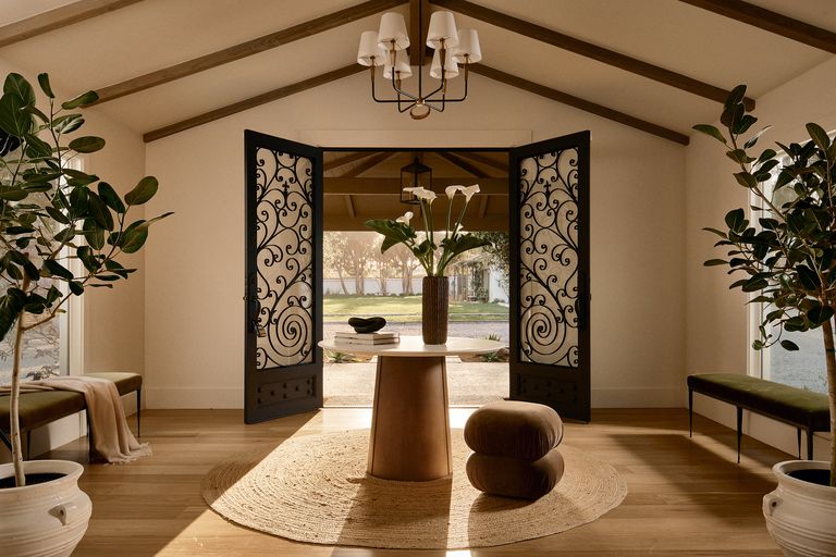 entrée décoration aux tons de terre
