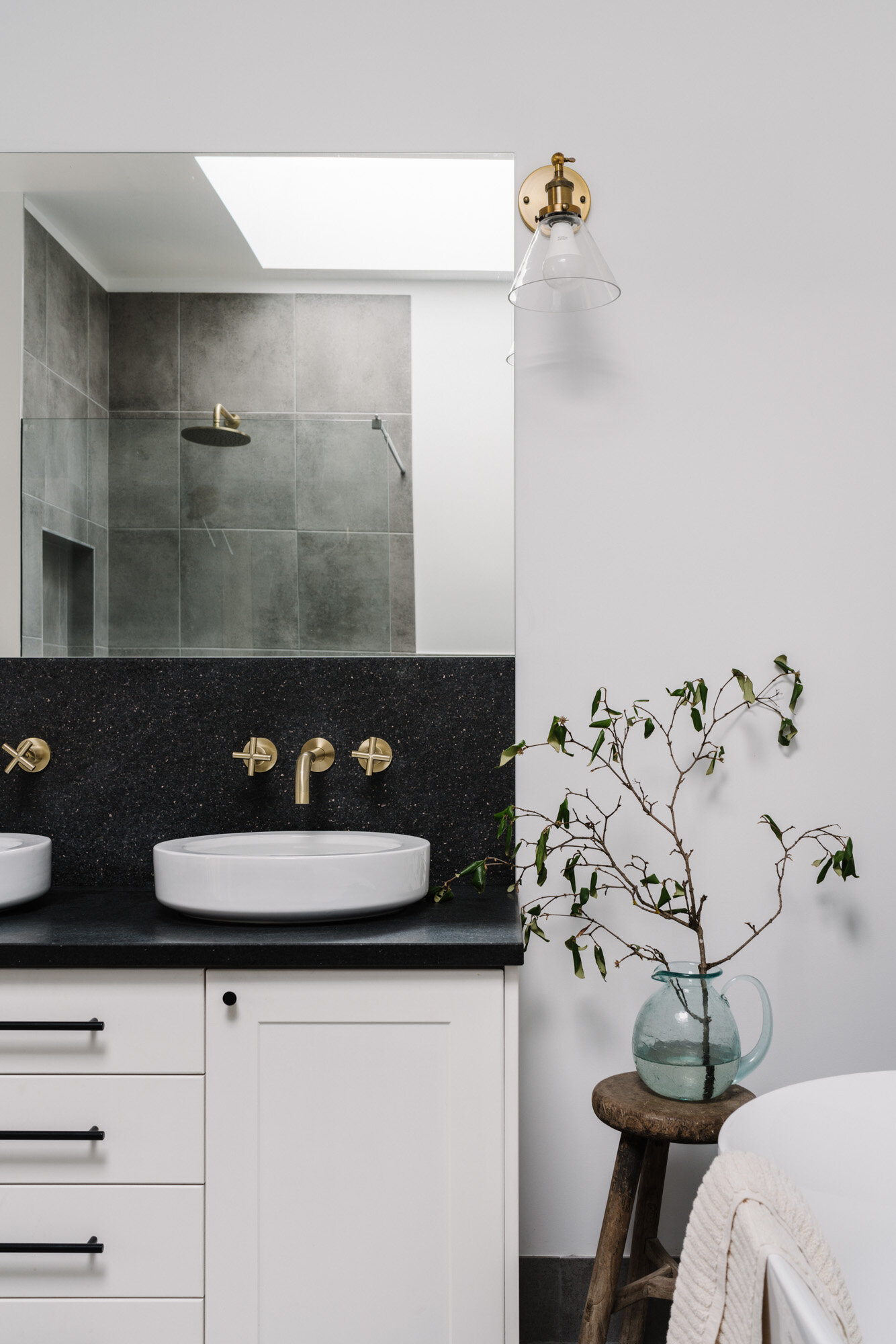 salle de bain blanche et noire salle de bain blanche et noire