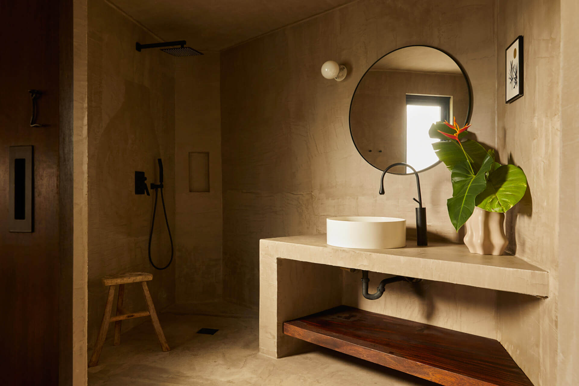 salle de bain béton