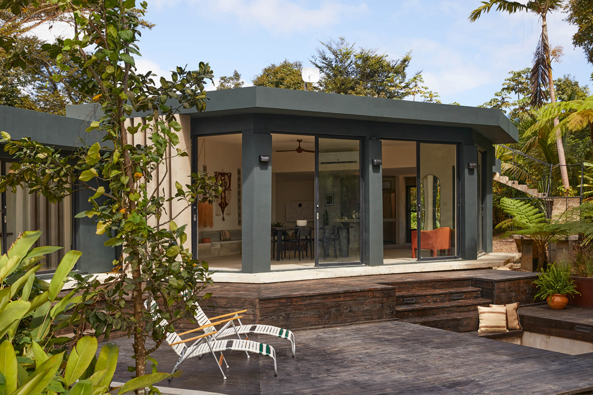terrasse bois maison contemporaine