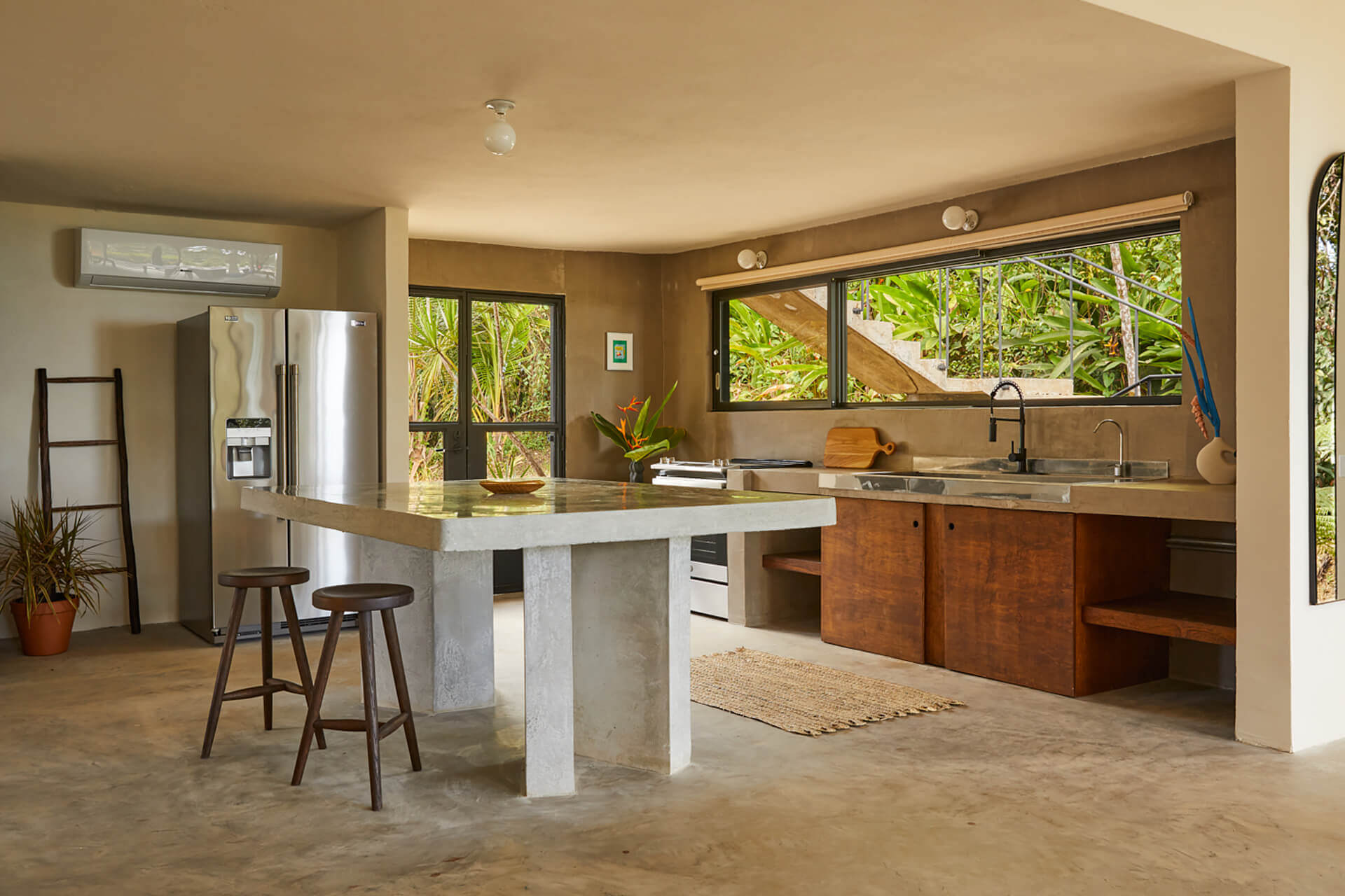 cuisine béton et bois
